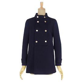 [Used] DSQUARED2 Jacket Napoleon Jacket Women's Short Coat Outer Wool Made in Italy Navy Size 38 (S equivalent) Navy blue