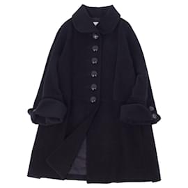 Christian Dior-[USADO] Vintage Christian Dior Coat Oversize Round Color Mujer Switch Lana Prendas de abrigo-Negro