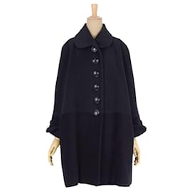 Christian Dior-[USADO] Vintage Christian Dior Coat Oversize Round Color Mujer Switch Lana Prendas de abrigo-Negro