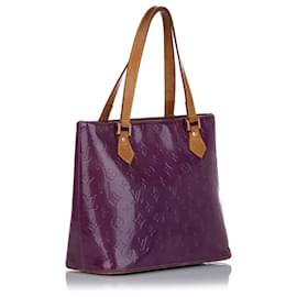 Louis Vuitton-Louis Vuitton Purple Vernis Houston-Brown,Purple,Light brown