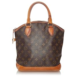 Louis Vuitton-Louis Vuitton Brown Monogram Lockit Vertical-Brown