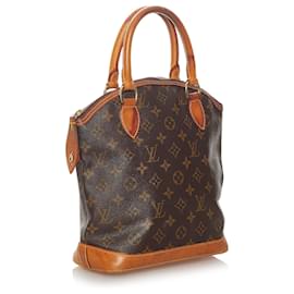 Louis Vuitton-Louis Vuitton Brown Monogram Lockit Vertical-Brown