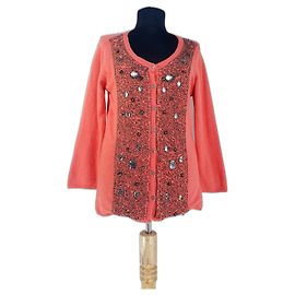 Day Birger & Mikkelsen Cardigan Orange Koralle Wolle Angora Orange Koralle