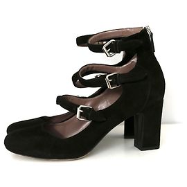 Tabitha Simmons Ginger Triple Strap Heels Blu