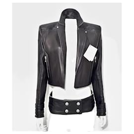 Balmain-Balmain Leather Jacket-Black