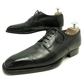 JM Weston-JM WESTON SHOES 636 BEAUBOURG DERBY 6E 40 Wide 40.5 BLACK LEATHER SHOES-Black