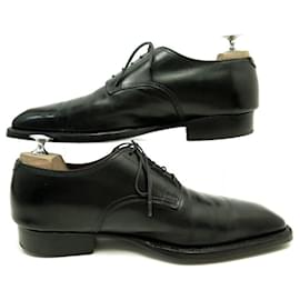 JM Weston-JM WESTON SHOES 636 BEAUBOURG DERBY 6E 40 Wide 40.5 BLACK LEATHER SHOES-Black