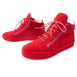 Giuseppe Zanotti-NINE GIUSEPPE ZANOTTI KRISS RU SHOES70098 Sneakers 45 RED SUEDE SHOES-Red