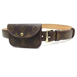 Louis Vuitton-Cintura Louis Vuitton M6933TASCA T80 90 CINTURA MARSUPIO IN TELA MONOGRAM-Marrone