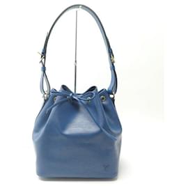 Louis Vuitton-LOUIS VUITTON NOE HANDBAG PM M44105 BLUE EPI LEATHER SEAU HAND BAG BUCKET-Blue