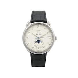 Hermès-NEW HERMES ARCEAU GRANDE LUNE sizeM WATCH 43MM AUTOMATIC WATCH BOX-Silvery