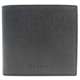 NOVA BOLSA CARTEIRA BULGARI EM COURO GRAINADO PRETO Preto