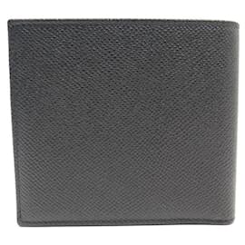Bulgari-NEW BULGARI WALLET PURSE IN BLACK GRAINED LEATHER LEATHER WALLET-Black