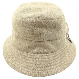 Hermès-MOTSCH HAT FOR HERMES BOB BEIGE SIZE 57 BEIGE COTTON AND SILK HAT-Beige