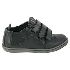 Louis Vuitton-Rare Toddler Sz 25 Black Leather Slalom Sneaker-Other