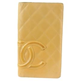 Chanel-Beige Quilted Cambon Wallet-Other