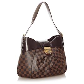 Louis Vuitton-Louis Vuitton Brown Damier Ebene Sistina PM-Brown