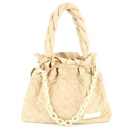 Louis Vuitton-Louis Vuitton Olympe bag in beige leather-Beige