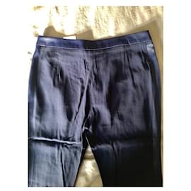 Sandro-Midnight blue fitted pants-Navy blue,Dark blue
