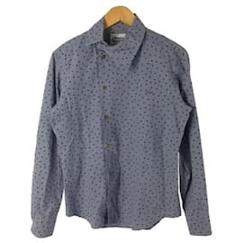 Vivienne Westwood-Vivienne Westwood MAN Design shirt / long sleeve shirt / 48 / cotton / BLU / total pattern / blue / heart pattern / orb / VW-CR-78722-Blue