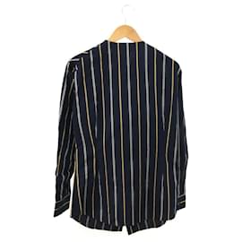 Vivienne Westwood-Vivienne Westwood MAN Tagged / Striped Movement Shirt / Long Sleeve Shirt / 48 / Cotton / NVY / Striped-Navy blue