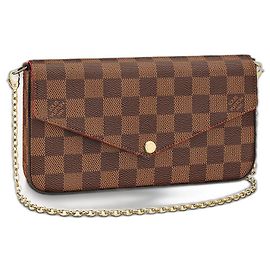 Louis Vuitton LV Felicie pochette canvas Damier Marrom