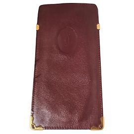 Cartier Purses, wallets, cases Dark red