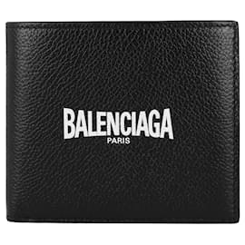 Balenciaga-Balenciaga Men's Cash Square folded coin wallet-Black