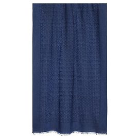 Salvatore Ferragamo GANCINI STOLE BLU NAVY sciarpa in cachemire Blu