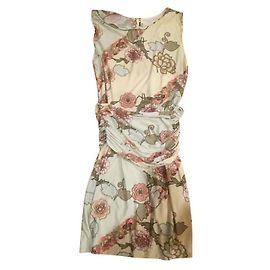 Autre Marque Vestido de jersey de seda con estampado floral Multicolor