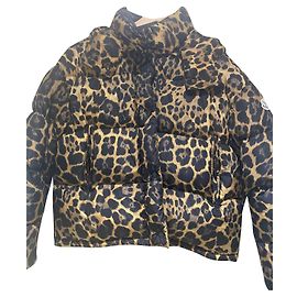 Moncler Coats, Outerwear Leopard print