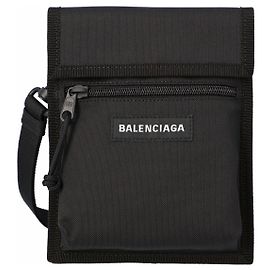 Balenciaga Borsa a tracolla Explorer in nylon da uomo di colore nero Nero