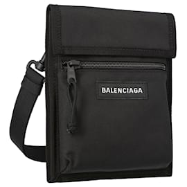 Balenciaga-Balenciaga Men's Explorer nylon crossbody bag in black-Black
