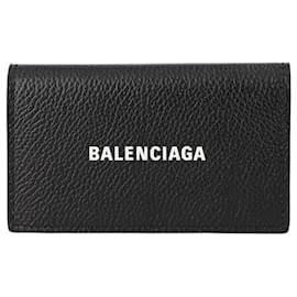 Balenciaga-Porte-clés Balenciaga Cash pour homme avec logo contrasté-Noir