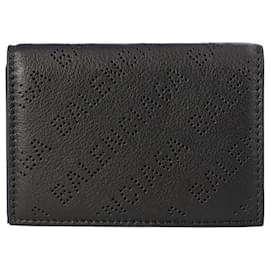 Balenciaga-Balenciaga Men's cash mini wallet in black-Black
