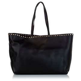 Valentino Borsa tote Rockstud in pelle nera Nero