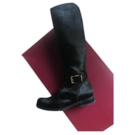 Autre Marque-Bandolino Tall Black Cavalino Nero Boots 37-Black