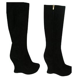 NWT YSL Yves Saint Laurent Studio 75 Platform Black Boots Shoes 8 US 38 eu Black