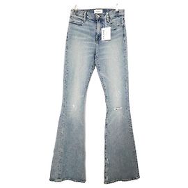 Frame Denim Le High Flare-Jeans Hellblau