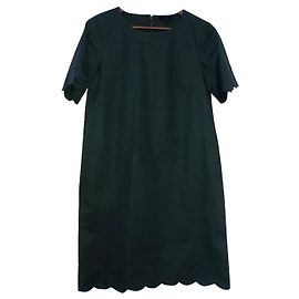 Vestido Cos Verde Oscuro de Algodón con Bolsillos Verde oscuro