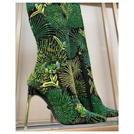 Versace-botas versace selva nunca usadas-Verde