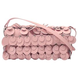 Paco Rabanne Sphere Baguette Bag in Pink Leather Pink