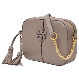 Tory Burch Bolsa para câmera McGraw em couro cinza Cinza