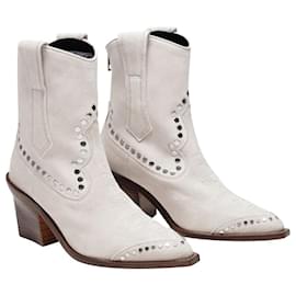 Zadig & Voltaire-Ankle Boots Cara em couro bege-Carne