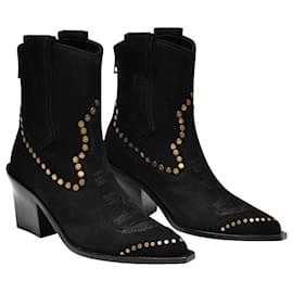 Zadig & Voltaire-Cara Ankle Boots in Black Leather-Black