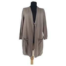 Fabiana Filippi Strickjacke Beige Baumwolle Beige