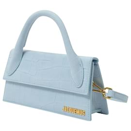 Jacquemus-Le Chiquito Long Bag in Blue Leather-Blue