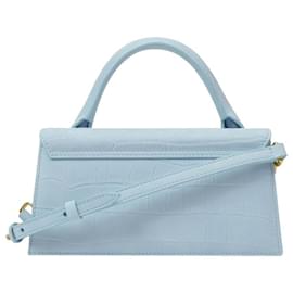 Jacquemus-Le Chiquito Long Bag in Blue Leather-Blue