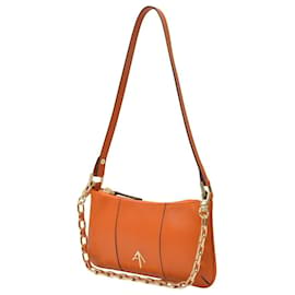 Autre Marque-Mini Pita Bag in Orange Leather-Orange