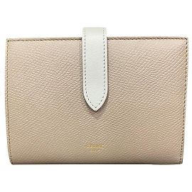 Céline Medium Strap Wallet Taupe and Sky Blue Leather Beige